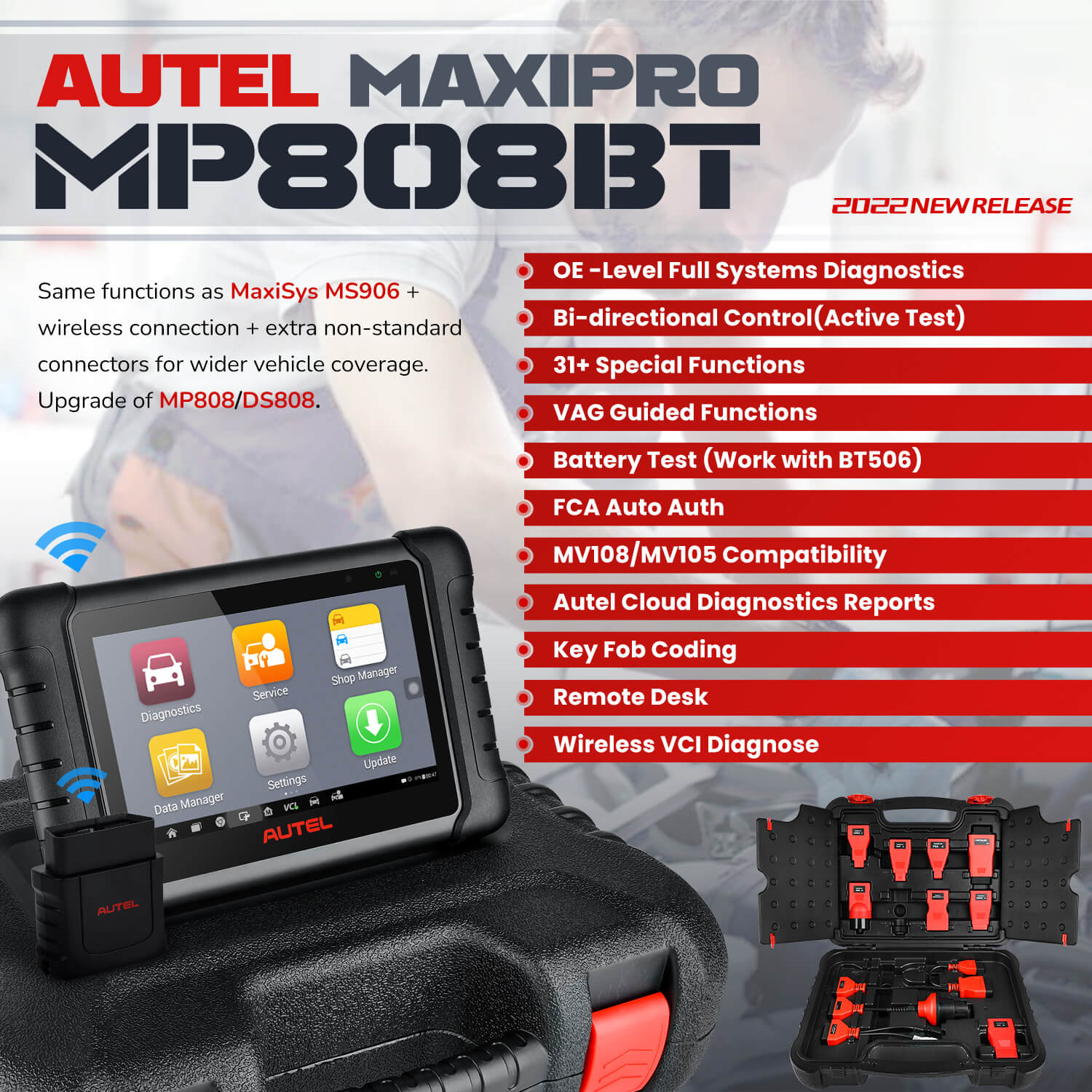 autel maxipro mp808bt main features