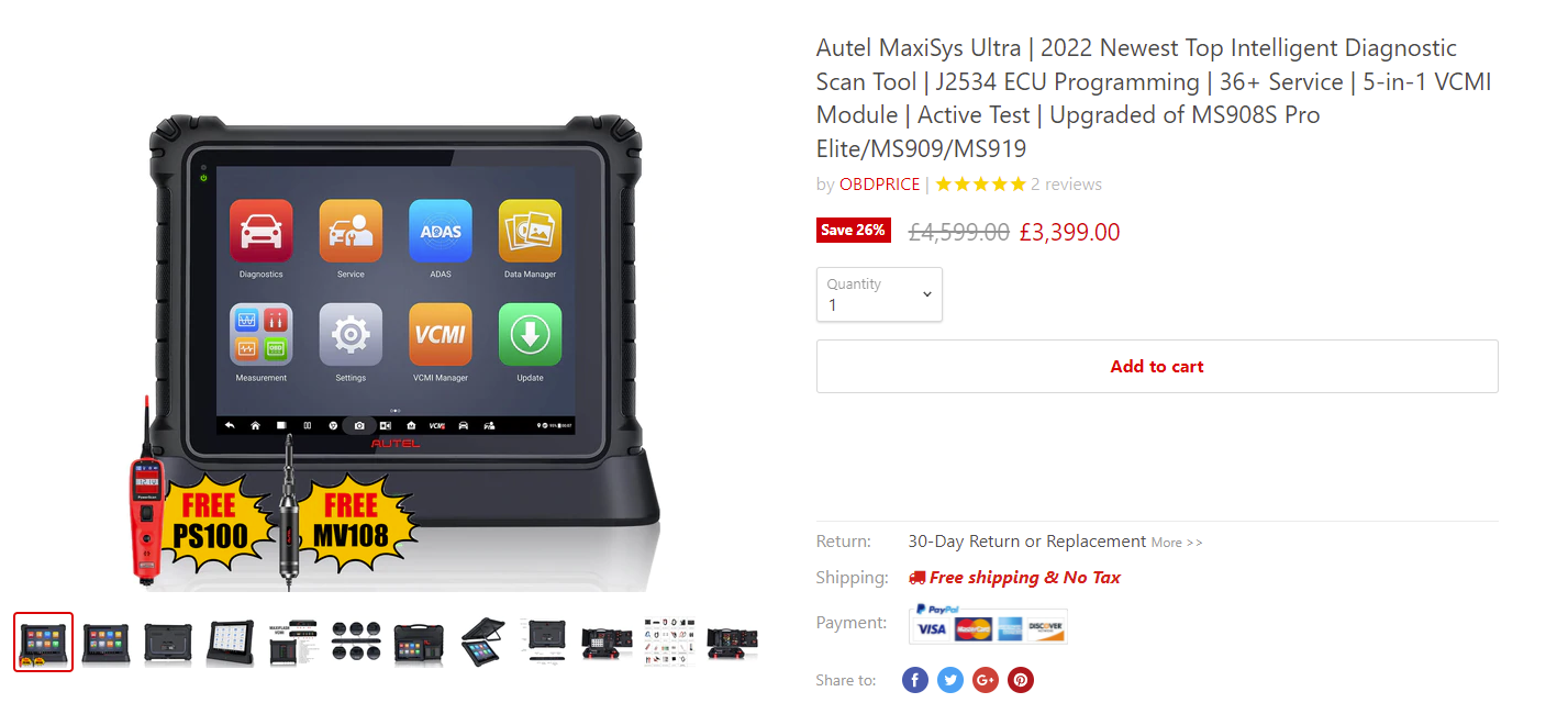 autel maxisys ultra best price