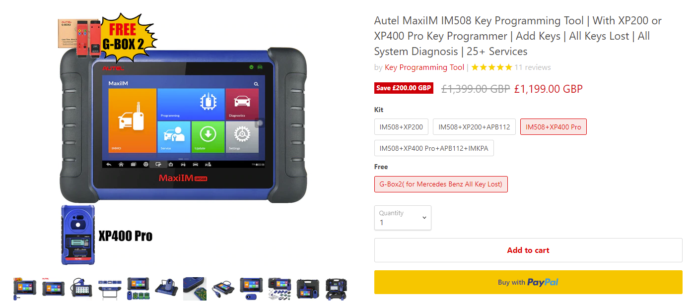 autel maxiim im508+xp400 pro