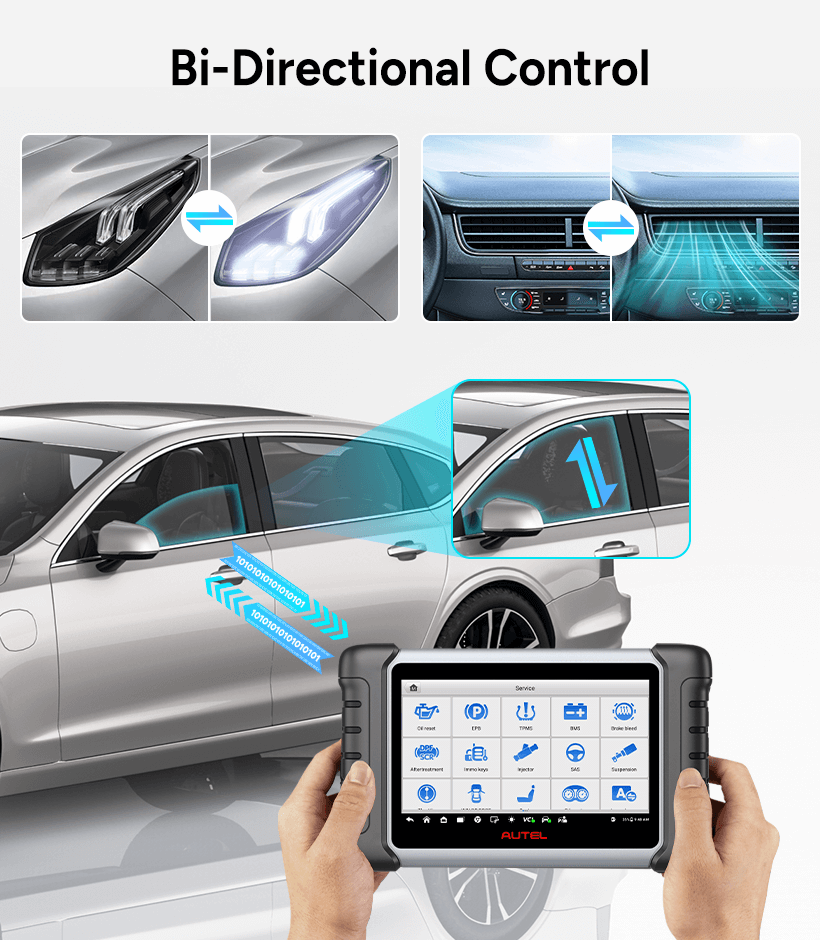 autel maxicom mk808bt pro bi-directional control