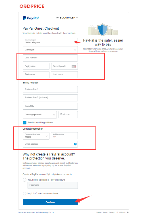 Paying by Credit / Debit Card STEP 3