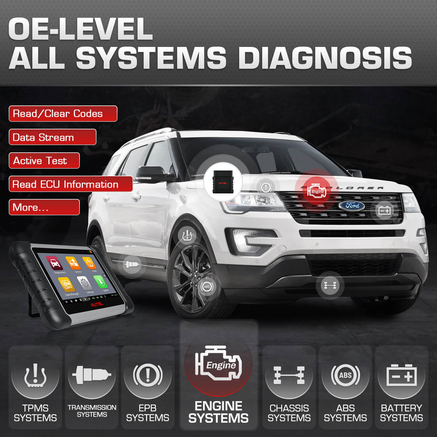 Autel MaxiPro MP808TS OE-level Full Systems Diagnosis