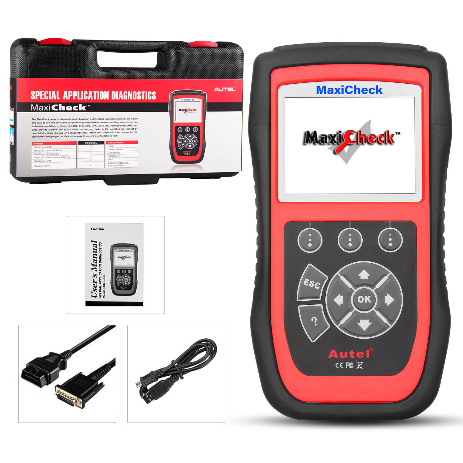 autel maxicheck pro package list