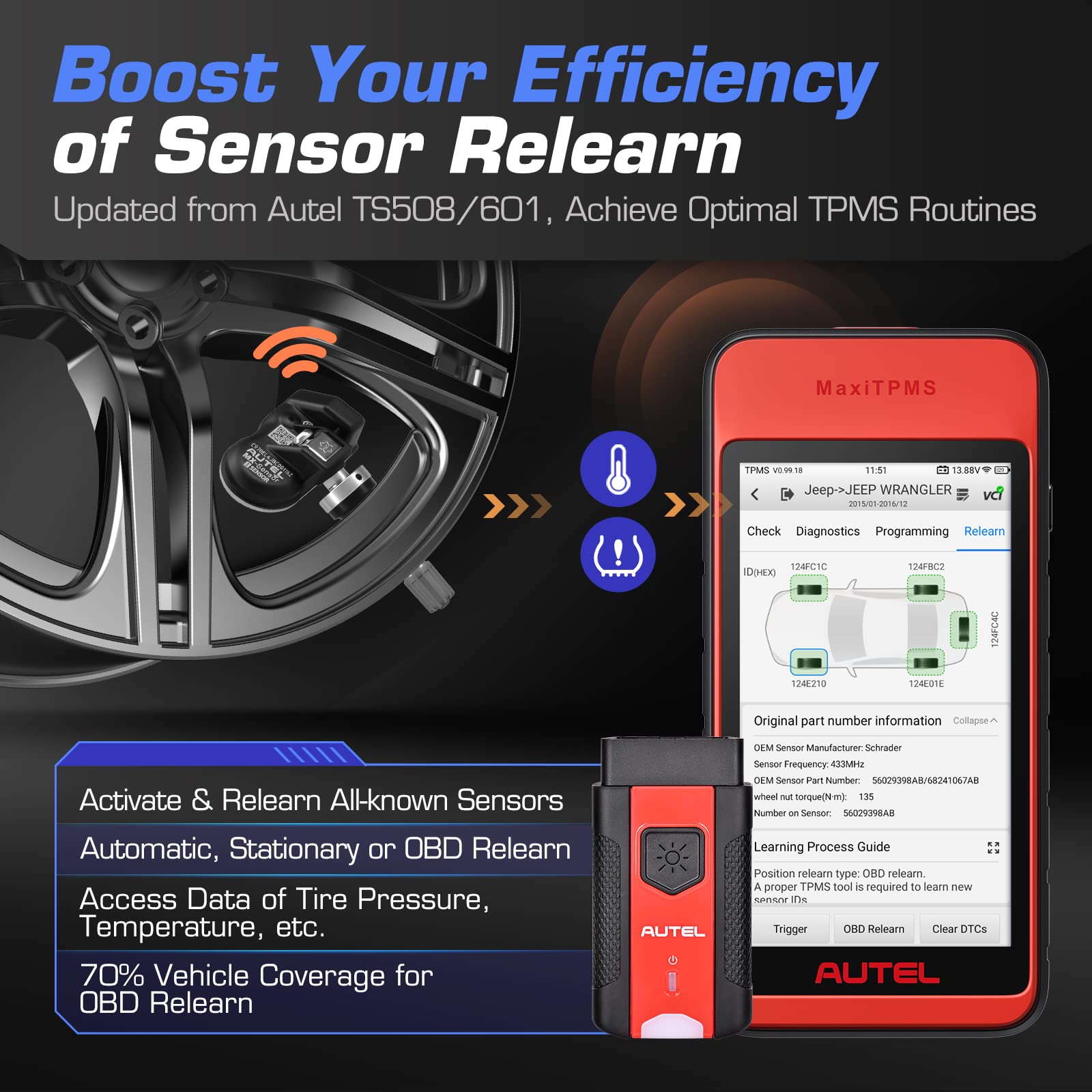 Autel MaxiTPMS ITS600 Sensor Relearn