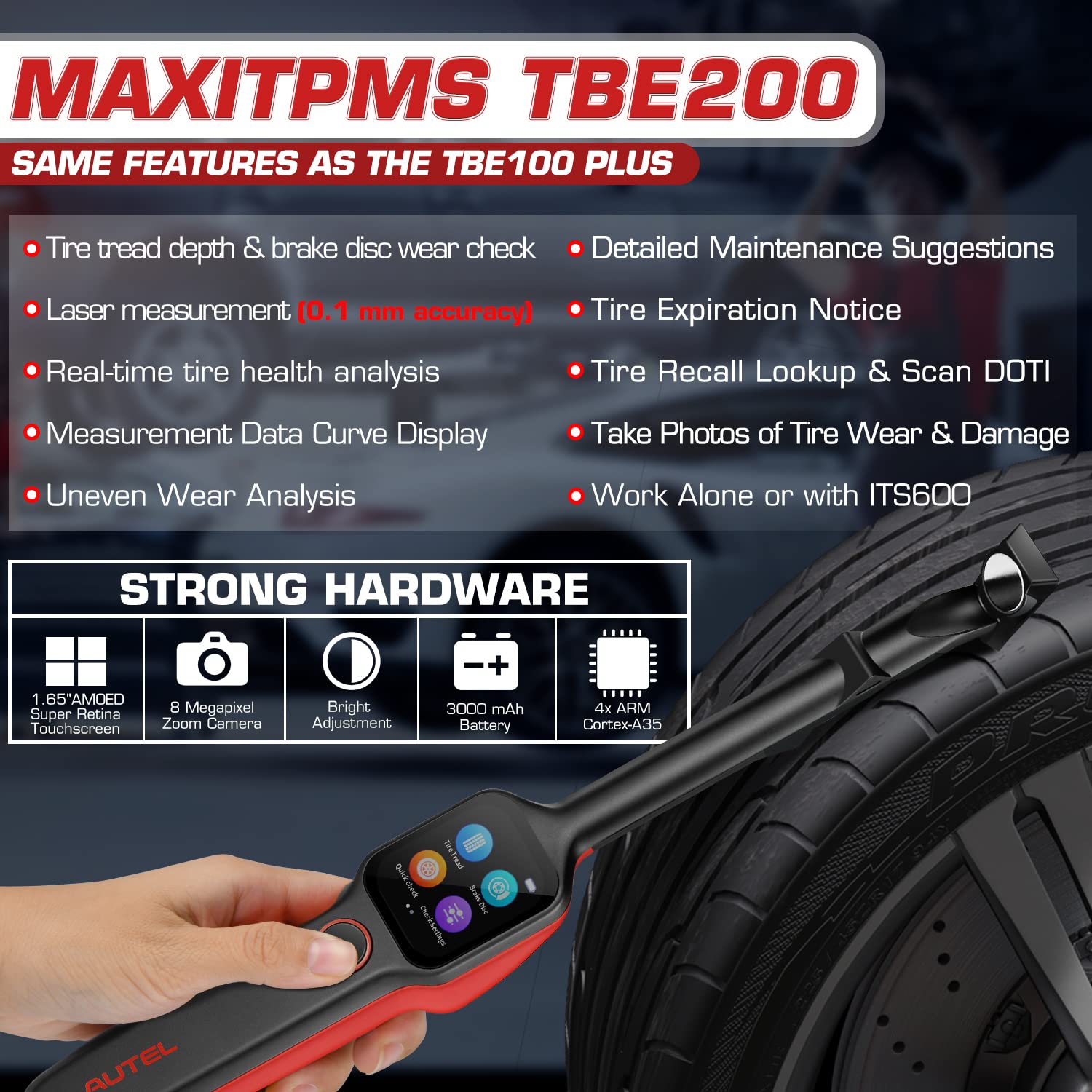 Autel MaxiTPMS TBE200 Main Features