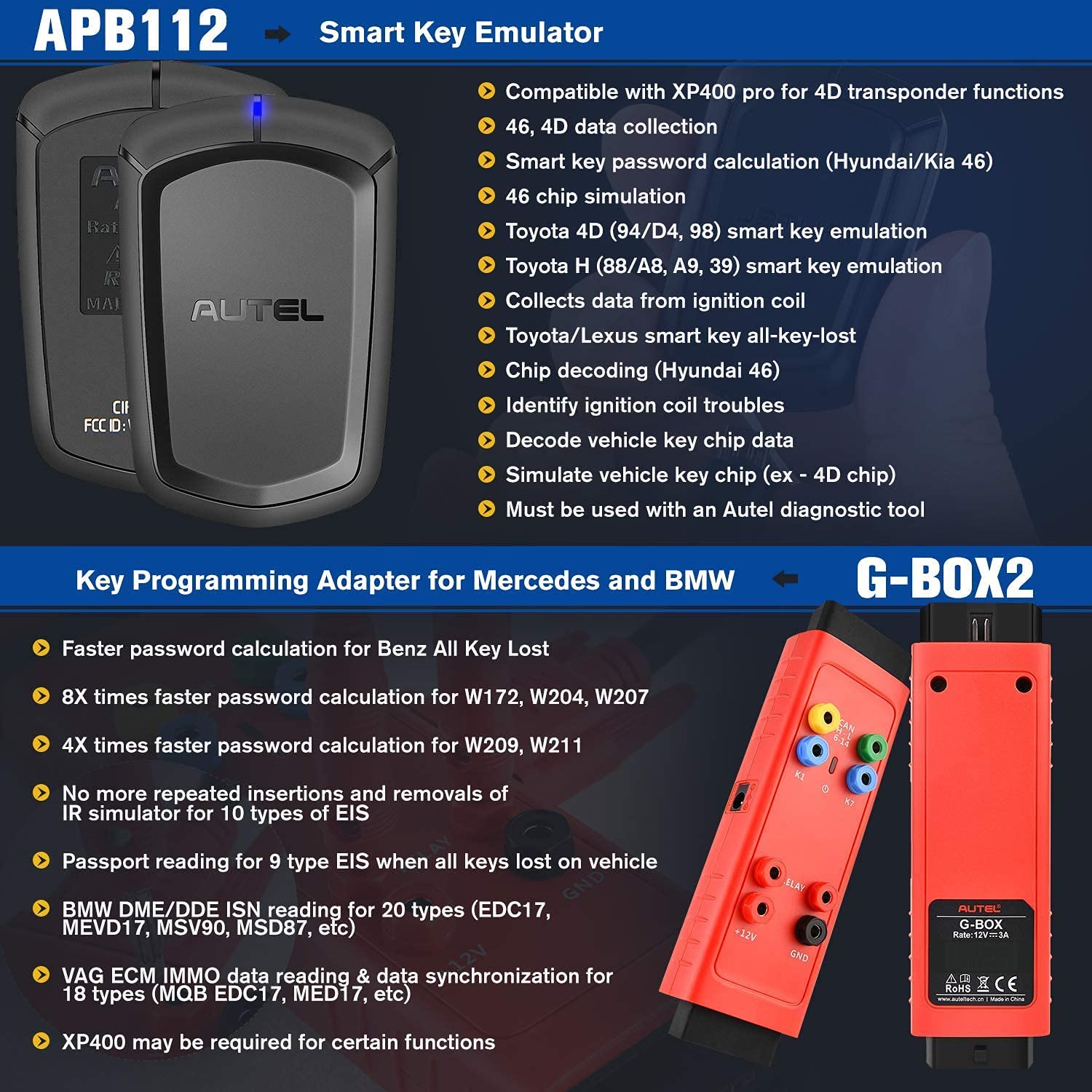 Autel MaxiIM IM508 accessory gbox-x and apb112