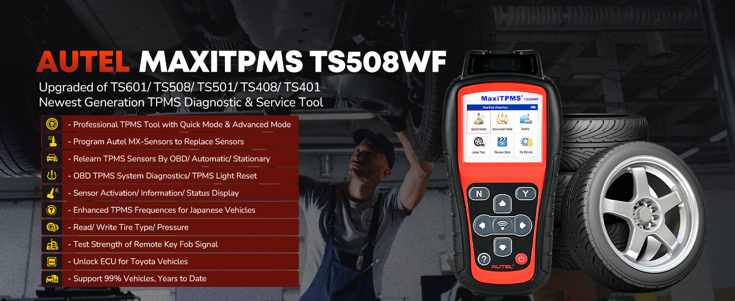 Autel MaxiTPMS TS508WF Hardware Speacification