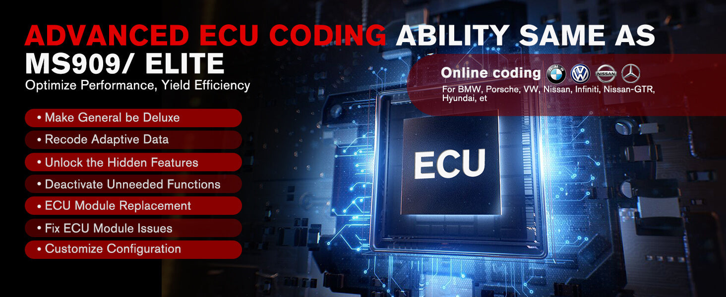 Autel MK908 II scan tool with online ECU coding