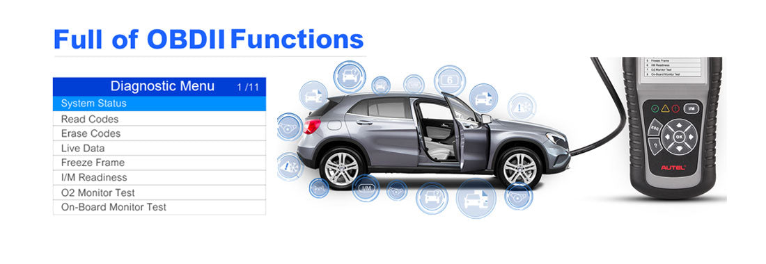 Autel ml519 suppoort 10 obdii functions