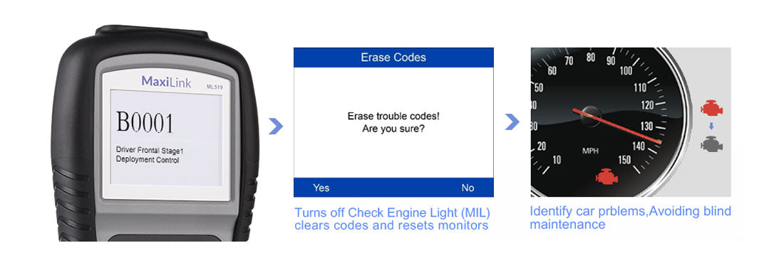 autel ml519 support Erase Codes