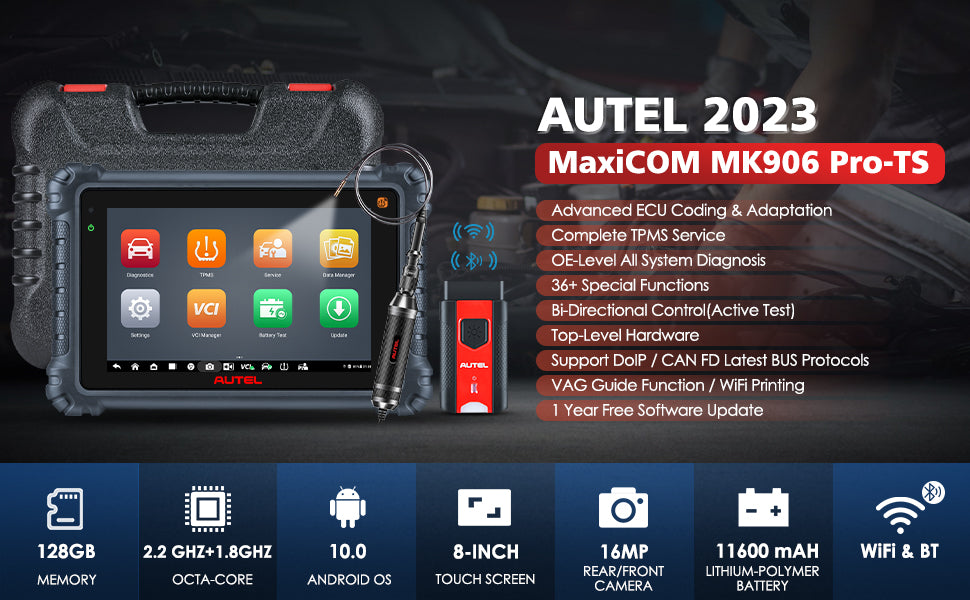 Autel MaxiCOM MK906 Pro-TS Newest OBD2 Wireless Diagnostic Tablet — OBDPRICE