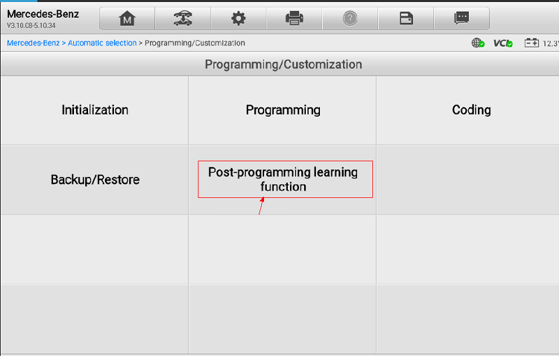 Autel Maxisys Elite II Pro benz post-programming learning function