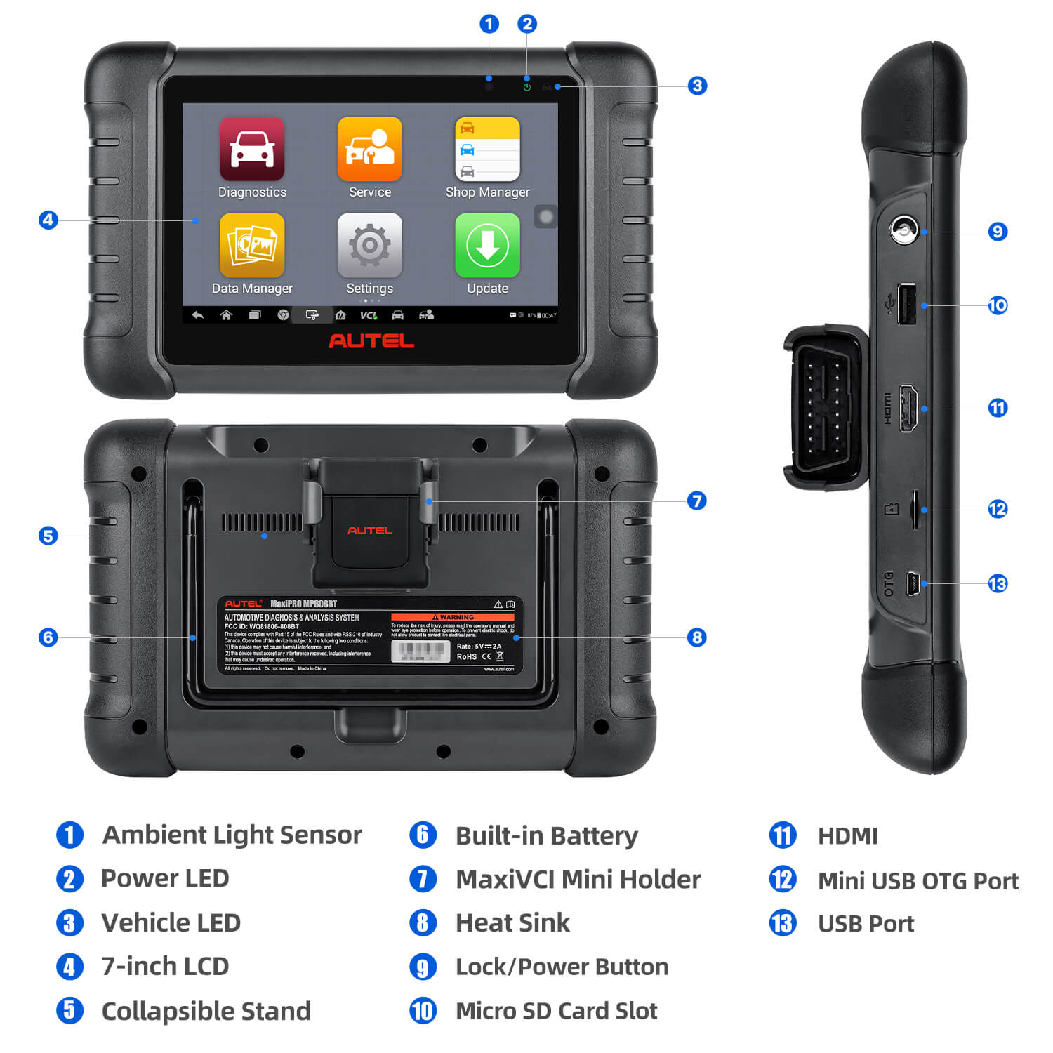 Autel MaxiPro MP808BT Detail Display