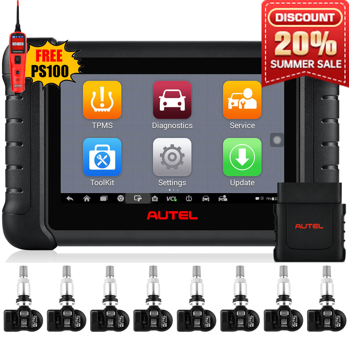 Autel Maxisys MS906 Pro 2022 Newest OBD2 Wireless Diagnostic Tablet ...