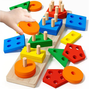 Montessori Wooden Sorting Puzzle for Baby - 1lovebaby - Learning Resources Sorting Pie