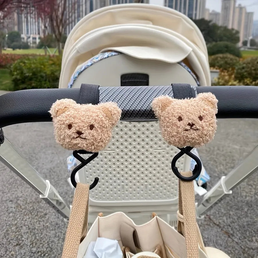 Cute Bear Baby Stroller Hook: Universal Mommy Handbag Accessory