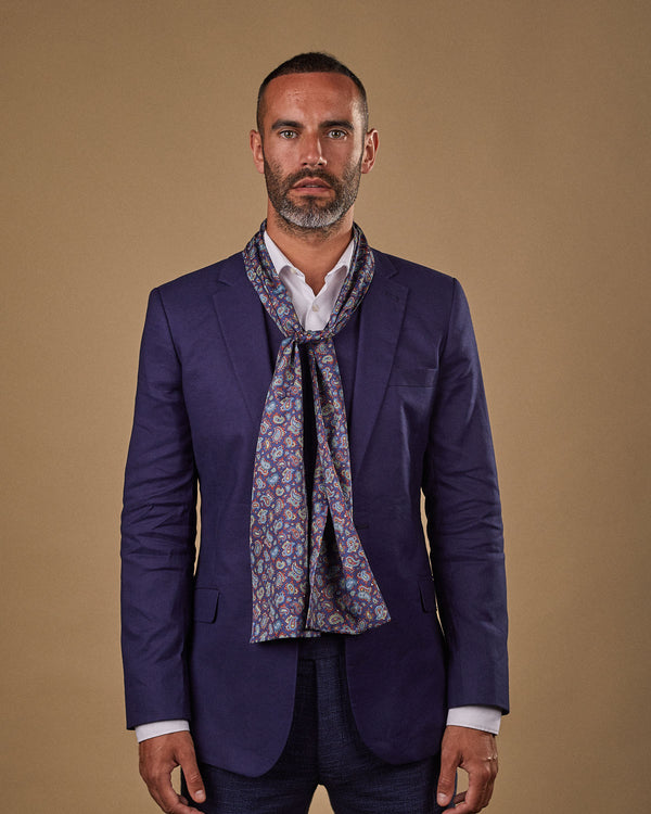 Mens Silk Scarves  Buy Polka Dot and Paisley Scarves for Men –