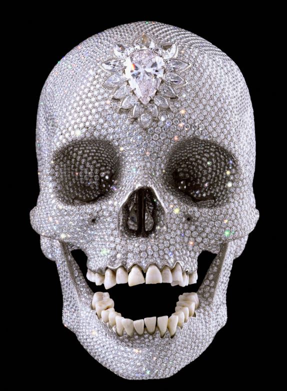tamed winds t-shirt shop and blog, damien hirst scull with 8601 diamonds worth over 50 million dollars