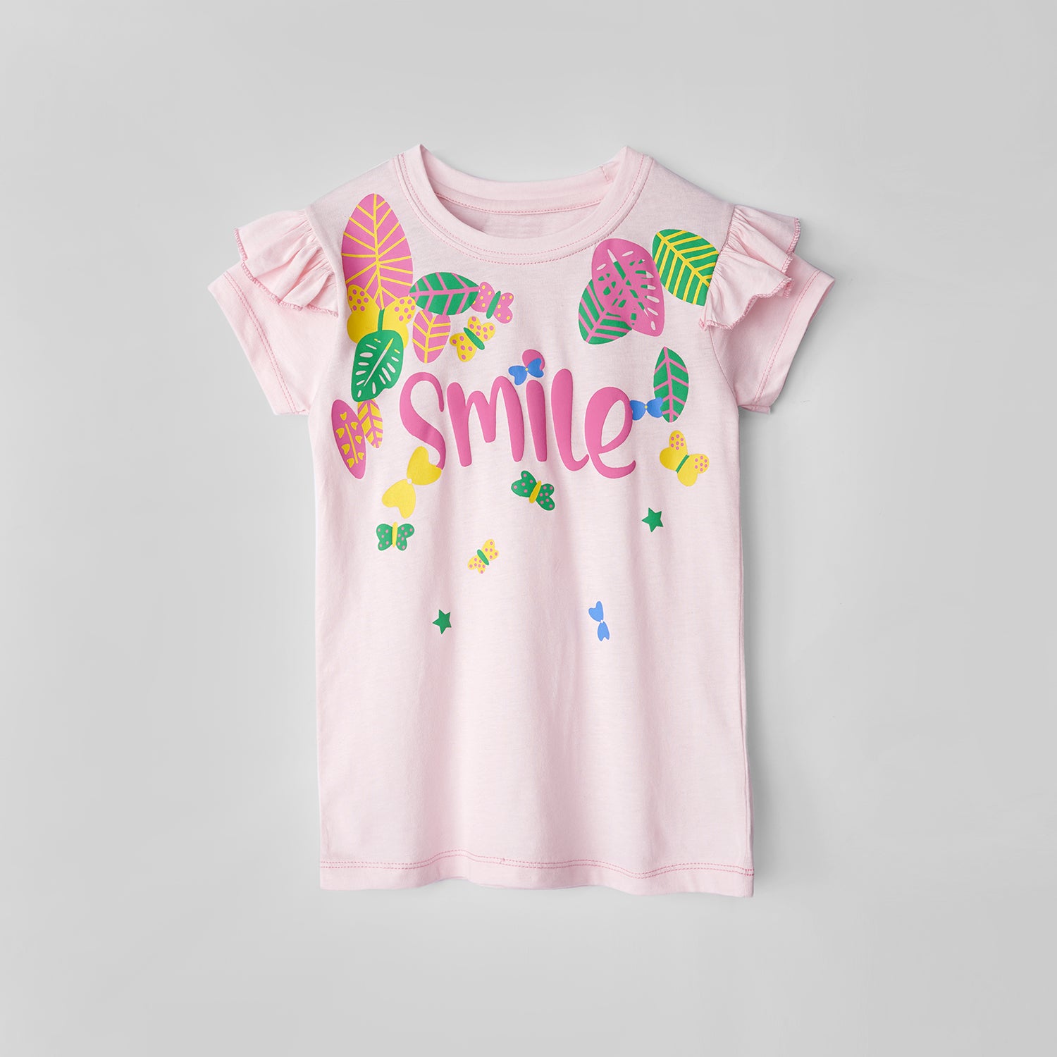 Girls Printed Soft Cotton Frill Top - Brands River
