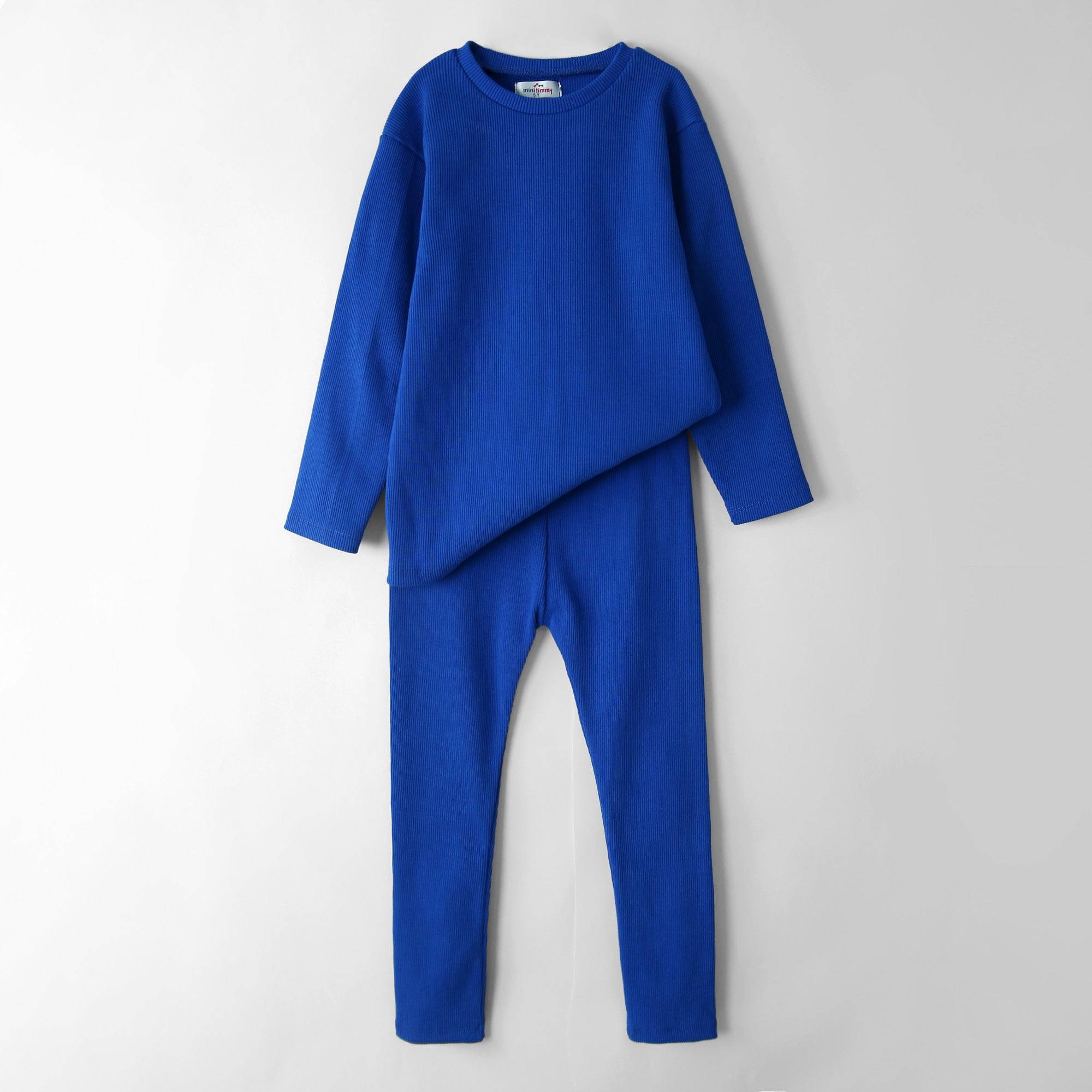 V.R. Blue Flexi Thermal Winter Inner Wear Top & Pajama Combo Set