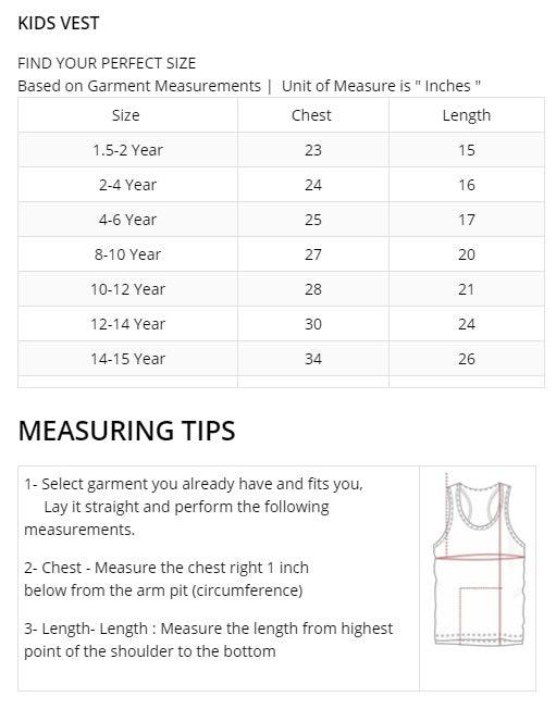 Boy&#39;s Premium Quality Soft Cotton Graphic Vest (HM-15019) - Brands River