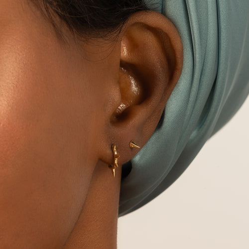 J&CO Jewellery 14K Solid Gold Endless Little Hoop Earrings 12mm