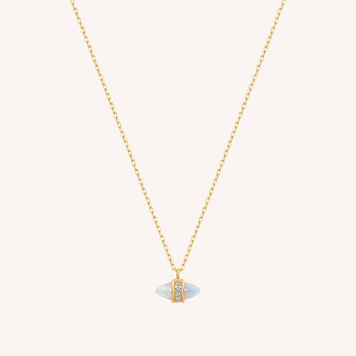 Triangle Diamond Necklace 14K / 18K Yellow Gold Minimalist -  Israel