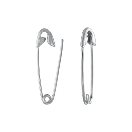 Sterling Silver small safety pin stud earrings-punk, diaper, pins – Jewelia  Designs