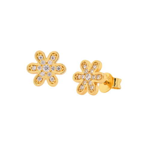 J&CO Jewellery Sparkly Petit Stud Earrings 3mm Gold