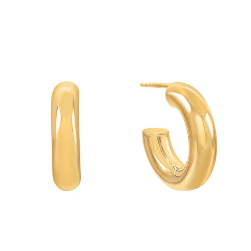 14K Solid Gold Endless Mini Hoop Earrings 10mm – J&CO Jewellery