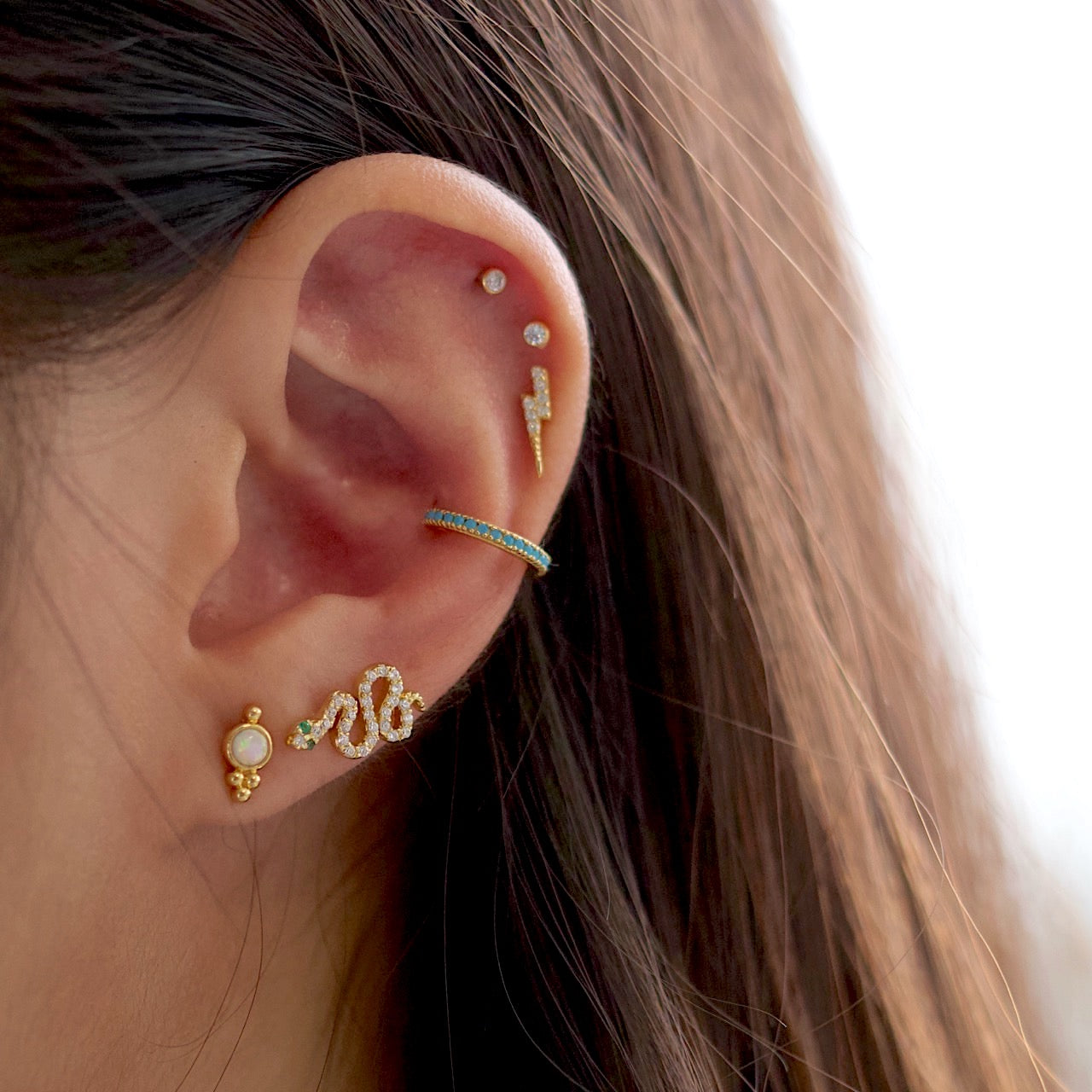 Sparkly Snake Stud Earrings – J\u0026CO 