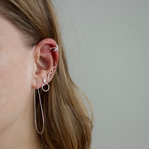 Sleek Big Heart Hoop Earrings