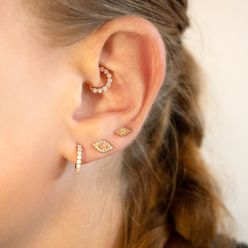 14K Solid Gold Endless Small Hoop Earrings 15mm – J&CO Jewellery