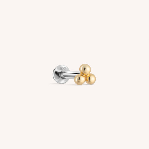 14K Solid Gold Star of David Labret Earring – J&CO Jewellery