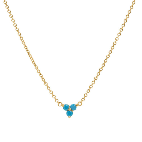 Turquoise Upside Down Flower Necklace