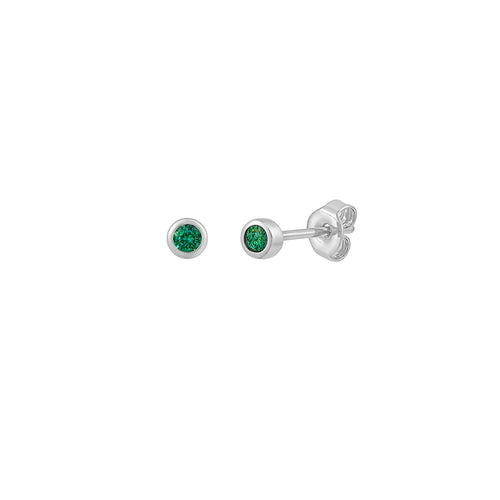 J&CO Jewellery Mini Bezel Stud Earrings