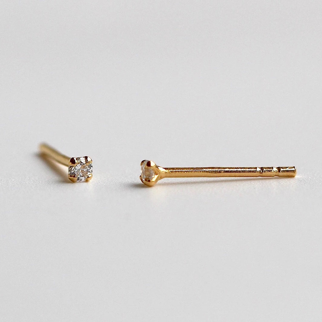 Sparkly Mini Stud Earrings 2mm – J&CO Jewellery