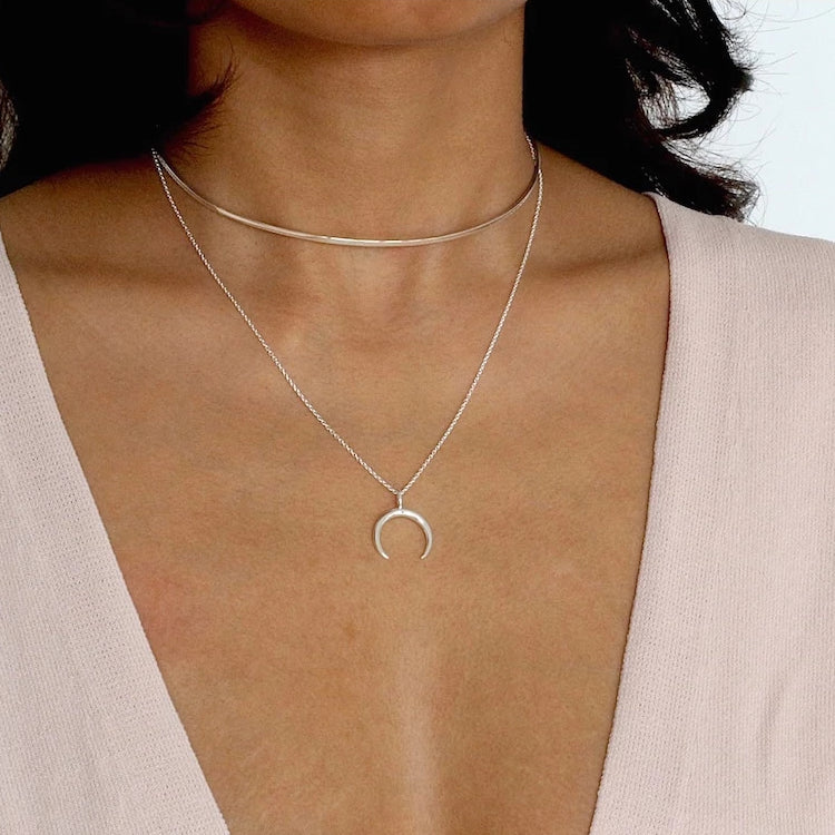 waning moon necklace