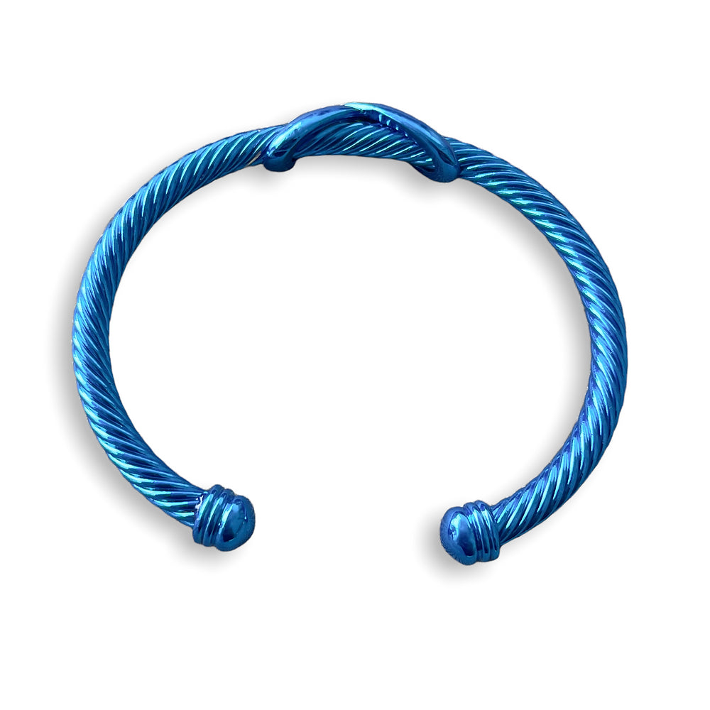 Blue Metal Cuff Bracelet