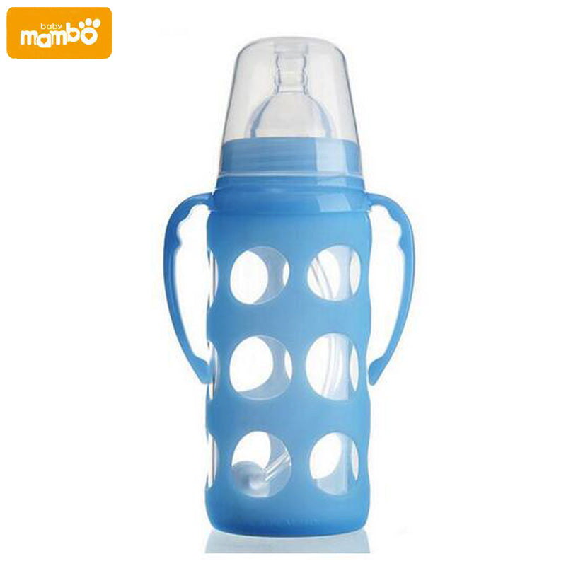 Bobei Elephant 300 Ml Bebe Silicone Verre Lait Biberon Largeur Bouche Ajuster L Eau Tasse Main Titulaire Incassable Lait Bouteille Fr Grandado Com