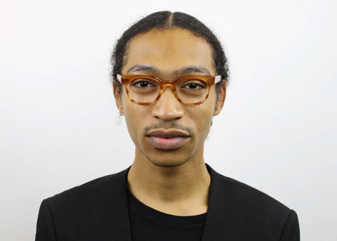 Man wearing these luxury designer SEE Eyeglasses