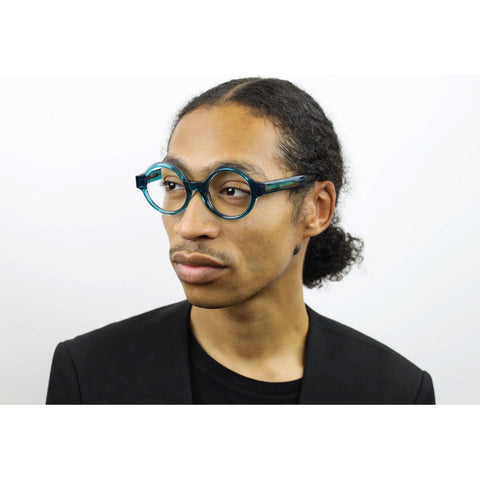 man wearing these luxury designer SEE Eyeglasses