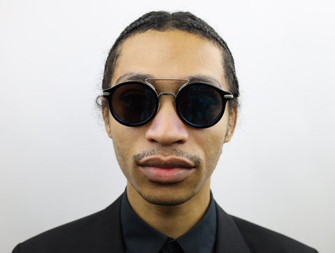 Man wearing these luxury designer SEE sunglasses