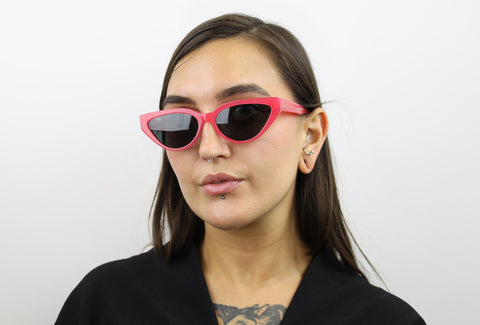 Woman wearing these luxury designer SEE sunglasses