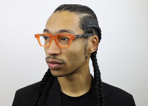 Man wearing these SEE Eyeglasses