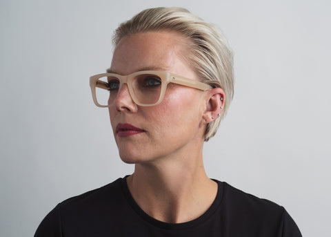 Woman wearing these luxury designer SEE Reader Eyeglasses