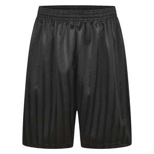 girls black pe shorts