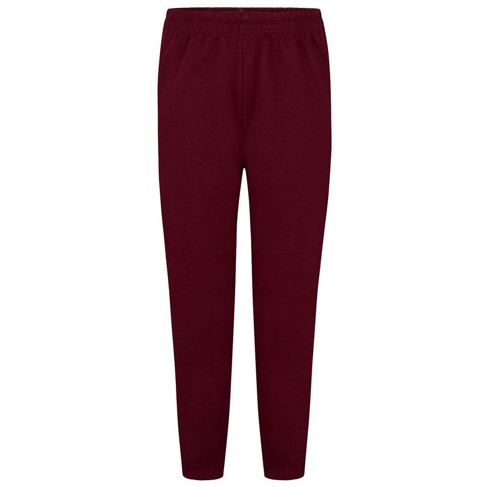 maroon jogging bottoms