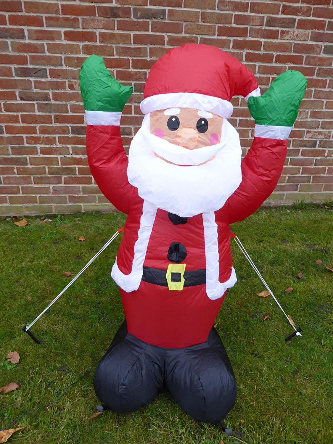 UK-Gardens Inflatable Father Christmas Santa Decoration 120cm Tall Wit ...