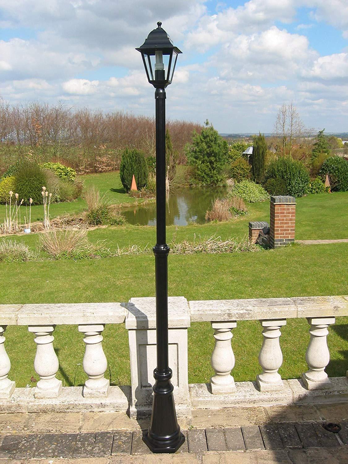 7ft Victorian Garden Lamp Post - Single Head - Aluminium So Won't Rust